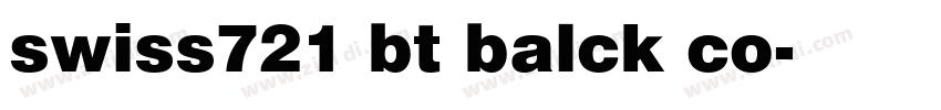 swiss721 bt balck co字体转换